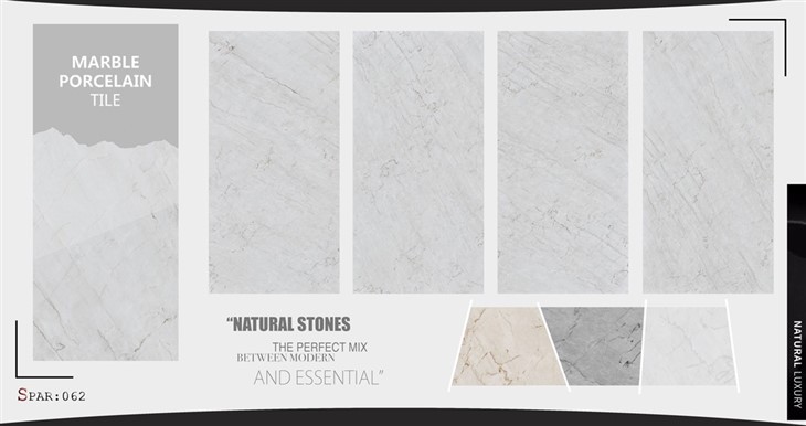 Glossy White Marble Porcelain Tiles