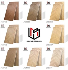 600*1200 فش ہڈی لکڑی کے اناج سیرامک ٹائل