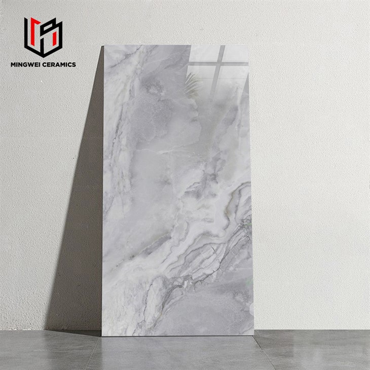 خالص بھوری رنگ کی چمقدار سیرامک ​​ٹائل